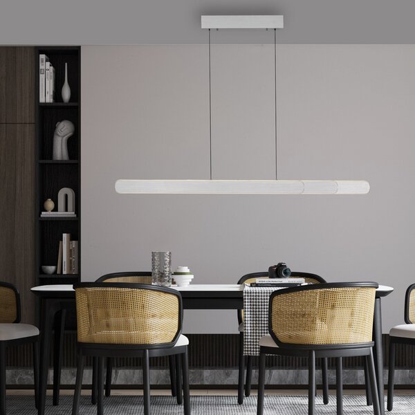 Paul Neuhaus Adriana LED viseća lampa, aluminij, dužina 160 cm, prigušiva, Metalik, Dnevni boravak/blagovaonica, Aluminij