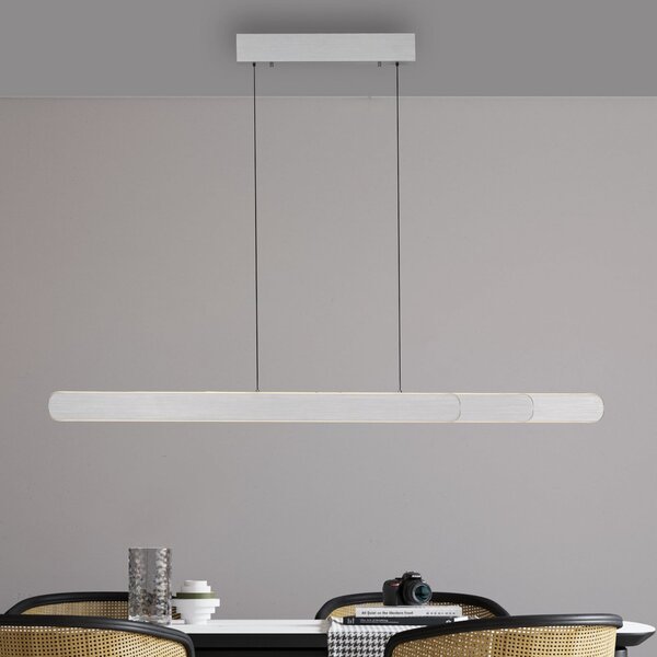 Paul Neuhaus Adriana LED viseća lampa, aluminij, dužina 160 cm, prigušiva, Metalik, Dnevni boravak/blagovaonica, Aluminij