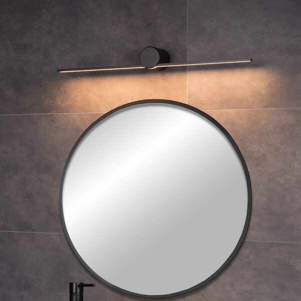 Lucide Mizar LED zidna svjetiljka, 60 cm, crna, IP44, Crno, kupaonica, Aluminij