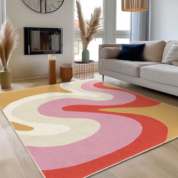 Žuti /ružičasti periv tepih 60x100 cm Raspberry Creamsicle – Mila Home