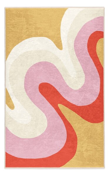 Žuti /ružičasti periv tepih 60x100 cm Raspberry Creamsicle – Mila Home
