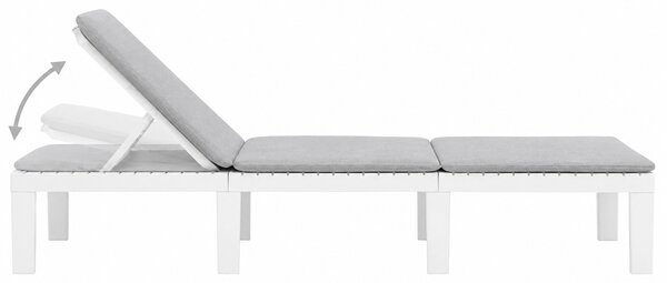 Vrtna ležaljka HAITI s podlogom, 65×195×78cm, bijela I.P.A.E-Progarden