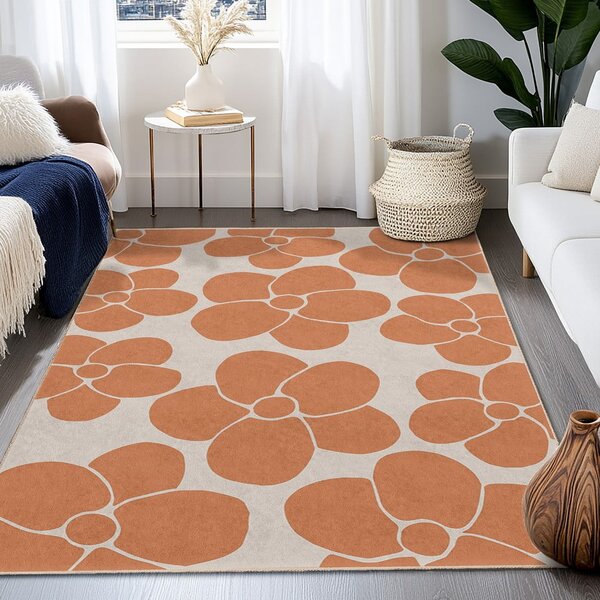 Narančasti periv tepih 80x150 cm Orange Meadow – Mila Home