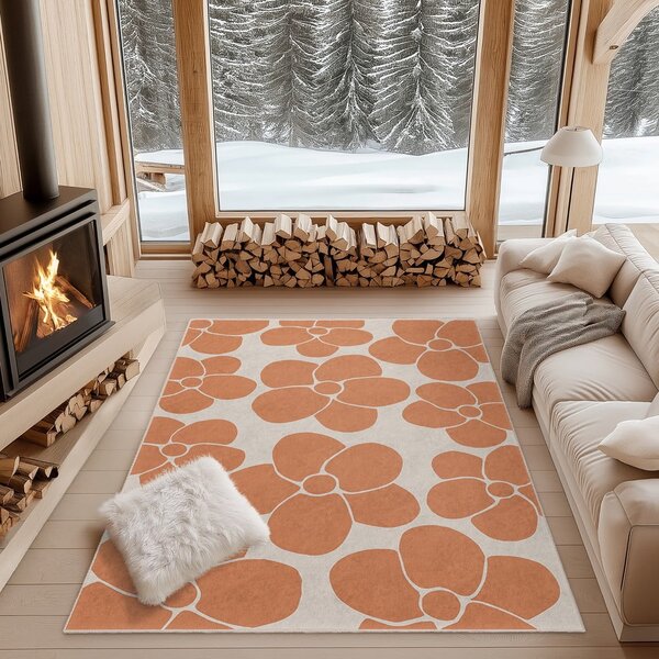 Narančasti periv tepih 80x150 cm Orange Meadow – Mila Home