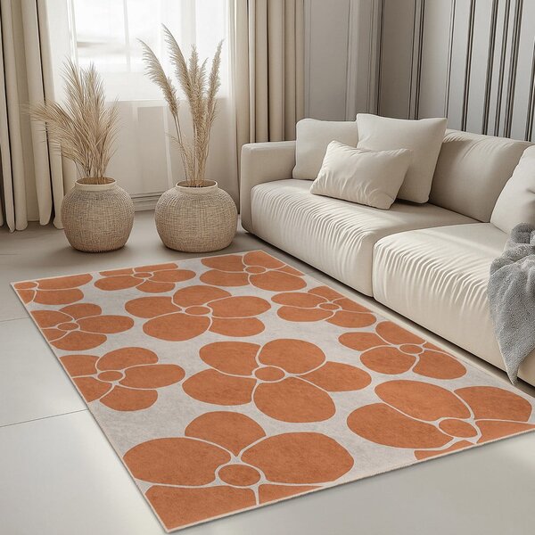 Narančasti periv tepih 80x150 cm Orange Meadow – Mila Home