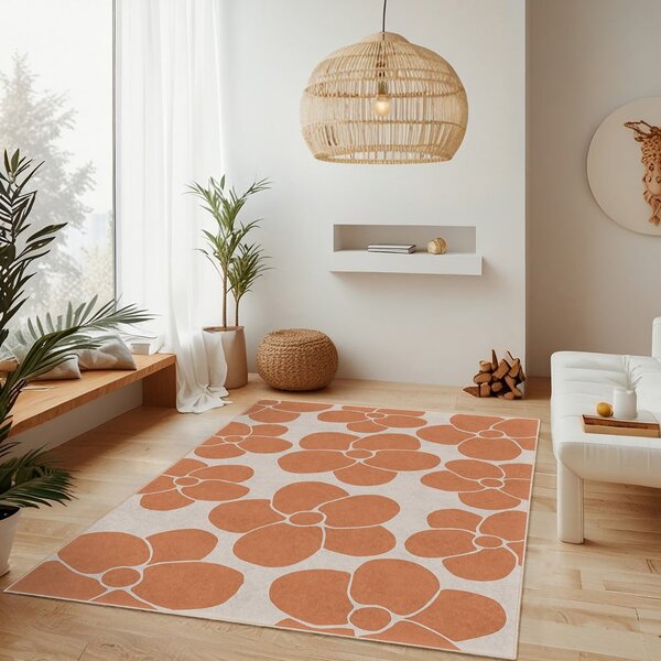 Narančasti periv tepih 80x150 cm Orange Meadow – Mila Home