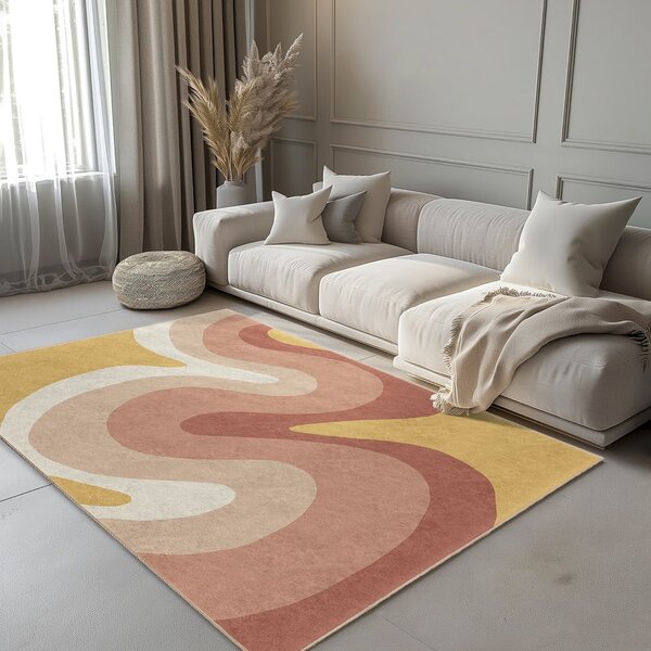Oker žuti/prljavo rozi periv tepih 160x230 cm Strawberry Creamsicle – Mila Home