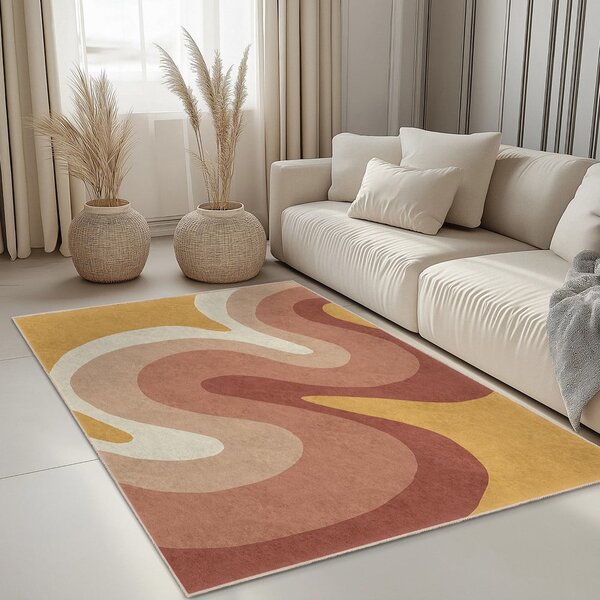 Oker žuti/prljavo rozi periv tepih 160x230 cm Strawberry Creamsicle – Mila Home