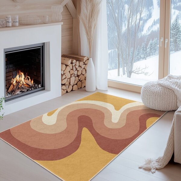 Oker žuta/prljavo roza periva staza 80x200 cm Strawberry Creamsicle – Mila Home