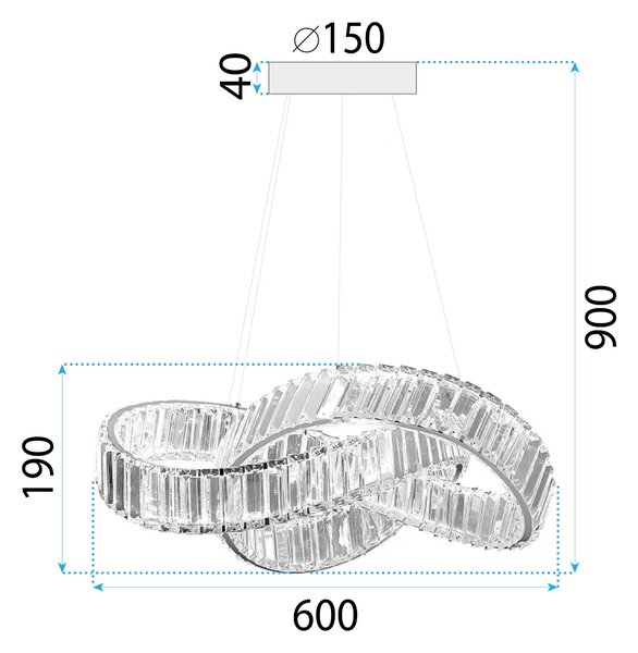 Lampa Viseća LED APP1538-CP GOLD