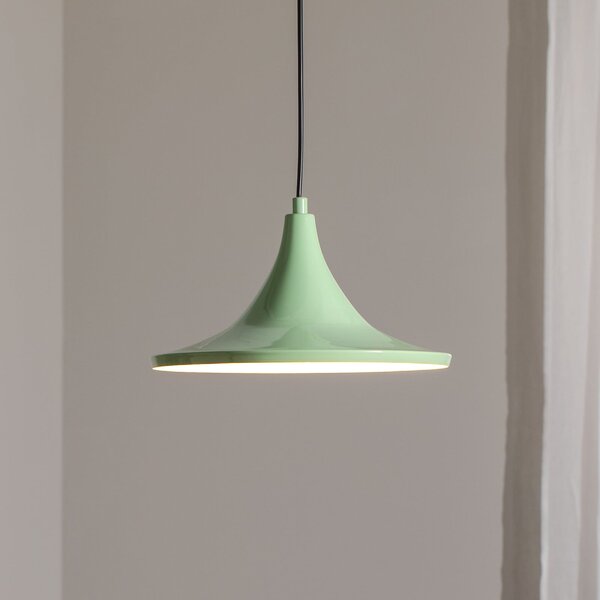 ROYALTECH Visilica Genisy, menta zelena, Ø 31 cm, metal, E27, prigušiva, Zelena, Dnevni boravak/blagovaonica, Metal