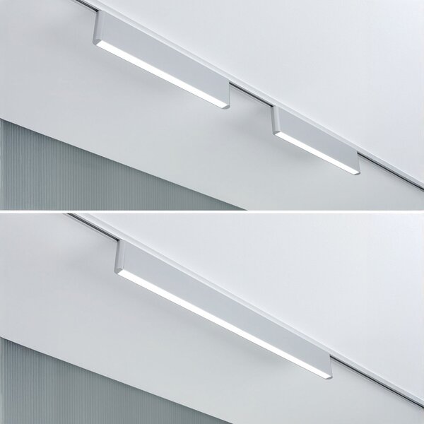Paulmann URail LED tračni reflektor Ceris, krom, 4.000 K, 37 cm, prigušiva, Metalik, Dnevni boravak/blagovaonica, Aluminij