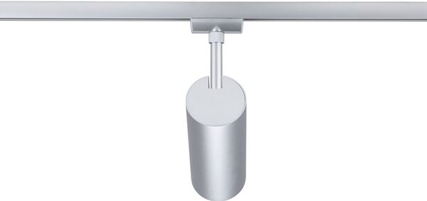 Paulmann URail LED tračni reflektor Theron, krom, 4.000 K, Ø 6 cm, prigušiva, Metalik, Dnevni boravak/blagovaonica, Plastika