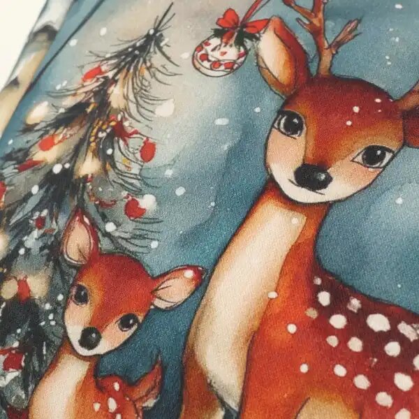 Božićna jastučnica Bambi s cvijećem