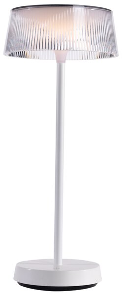 Vanjska stolna svjetiljka bijela uklj. LED s prigušivačem na dodir IP44 - Sammi