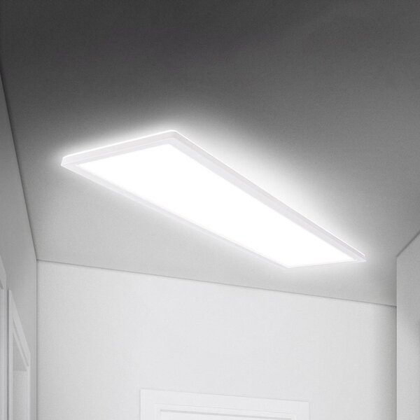 Briloner LED panel Move, senzor, 98 x 20 cm, IP44, plastika, bijela, Bijela, Područje hodnika, Plastika
