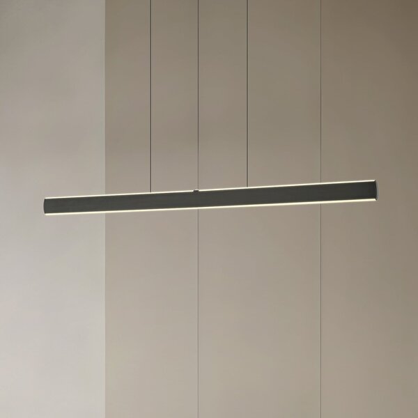 Lucande LED viseća svjetiljka Arvon, crna, 117 cm, prigušljiva, CCT, prigušiva, Crno, Dnevni boravak/blagovaonica, Metal
