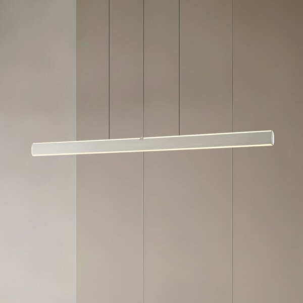Lucande LED viseća svjetiljka Arvon, boja aluminija, 117 cm, prigušljiva, CCT, prigušiva, Metalik, Dnevni boravak/blagovaonica, Metal