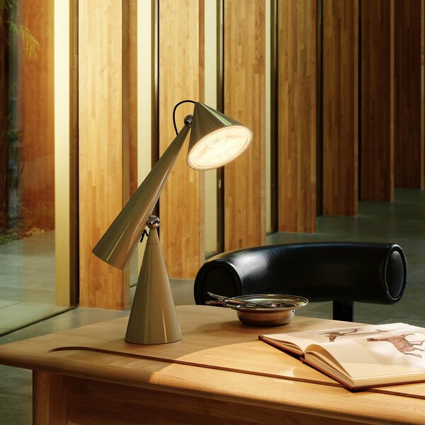 Tom Dixon LED stolna lampa Pose Task Light, zlatna, 41 cm, prigušiva, Zlato / mjed, Dnevni boravak/blagovaonica, Plastika