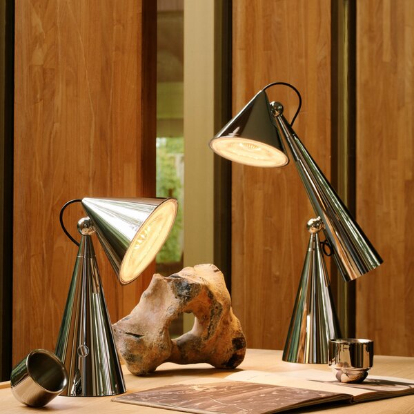 Tom Dixon LED stolna lampa Pose Task Light, srebrna, prigušiva, Metalik, Dnevni boravak/blagovaonica, Plastika