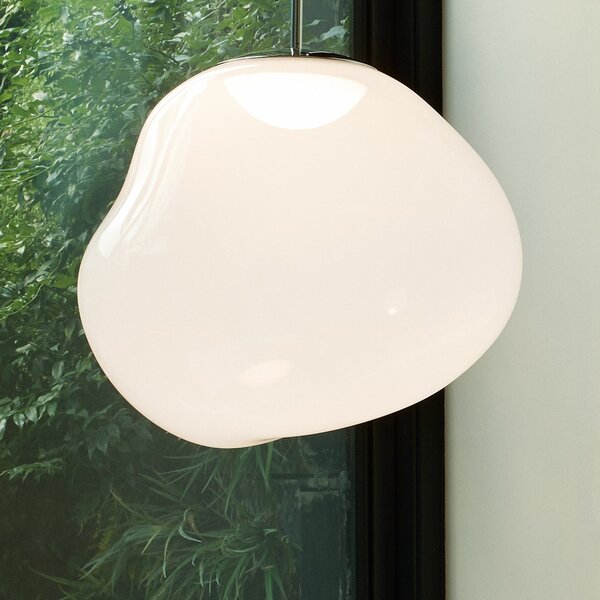 Tom Dixon LED viseća svjetiljka Melt, Ø 28 cm, opalna/zlatna boja, prigušiva, Bijela, Dnevni boravak/blagovaonica, Plastika