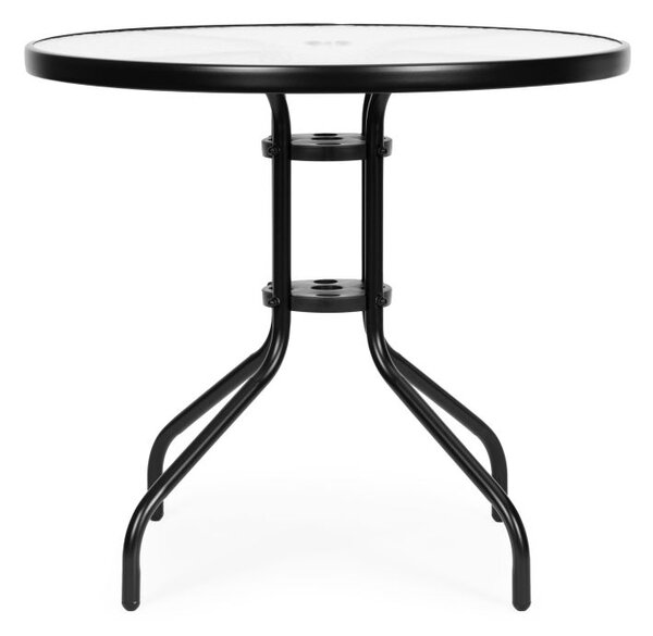 Okrugli vrtni stol 80 cm od stakla