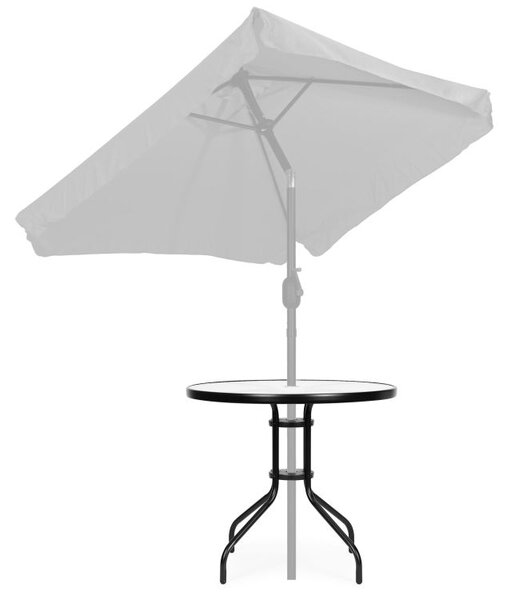 Okrugli vrtni stol 80 cm od stakla