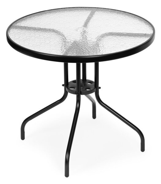 Okrugli vrtni stol 80 cm od stakla