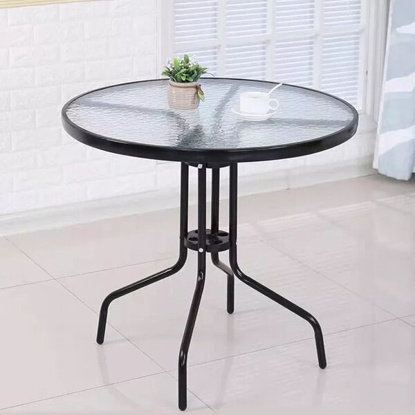 Okrugli vrtni stol 60 cm staklo