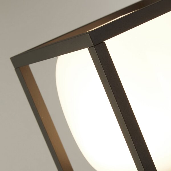 Searchlight Athens LED staza, IP54, crna, visina 65 cm, metal, Crno, Aluminij