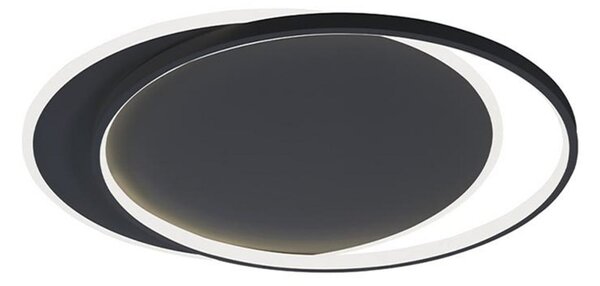 Viokef LED stropna lampa Evelyn, crna, dužina 55 cm, metal, Crno, Dnevni boravak/blagovaonica, Aluminij
