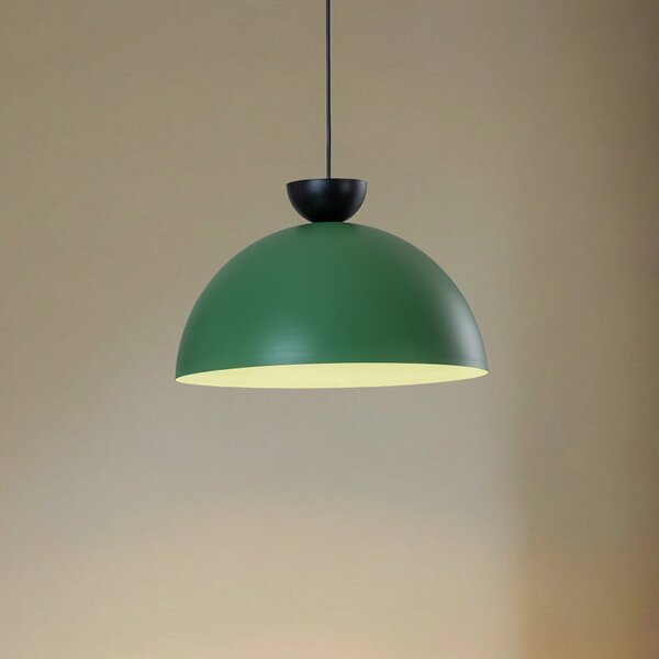 EMIBIG LIGHTING Viseća lampa Lunaro, zelena, Ø 40 cm, metalna, prigušiva, Zelena, Dnevni boravak/blagovaonica, Metal