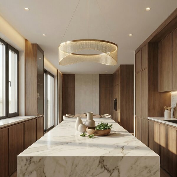 VISEĆA STROPNA LAMPA G144-CP 40 GOLD