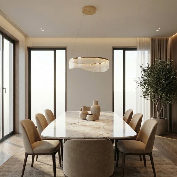 VISEĆA STROPNA LAMPA G144-CP 40 GOLD