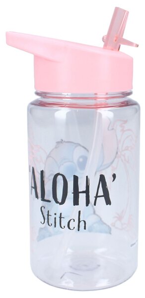Disney boca za vodu Stitch Drink Up - ružičasta 450 ml sa slamkom