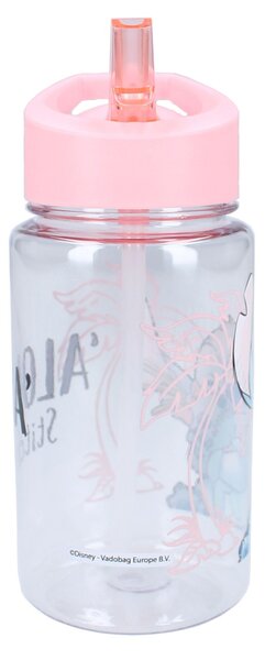 Disney boca za vodu Stitch Drink Up - ružičasta 450 ml sa slamkom