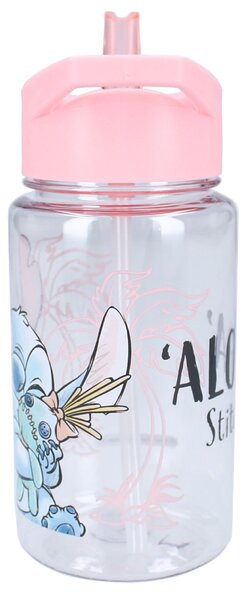 Disney boca za vodu Stitch Drink Up - ružičasta 450 ml sa slamkom