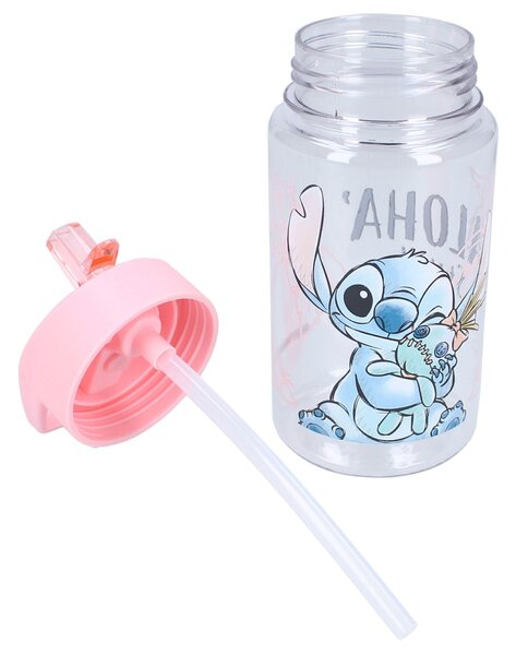 Disney boca za vodu Stitch Drink Up - ružičasta 450 ml sa slamkom
