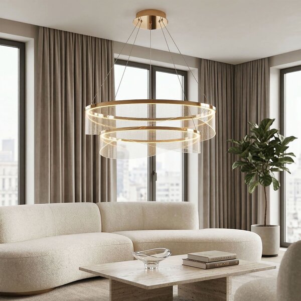 VISEĆA STROPNA LAMPA G146-2CP GOLD