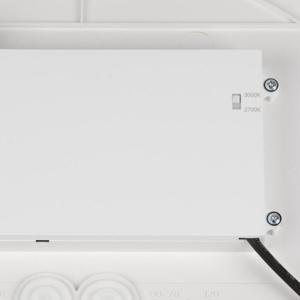 SLV LED stropna svjetiljka Decona, Ø 42 cm, bijela, metalna, CCT, prigušiva, Bijela, kupaonica, Aluminij