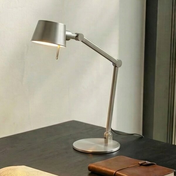 Lucande Silka stolna lampa, 93 cm, nikal, podesiva, E27, Metalik, Dnevni boravak/blagovaonica, Metal