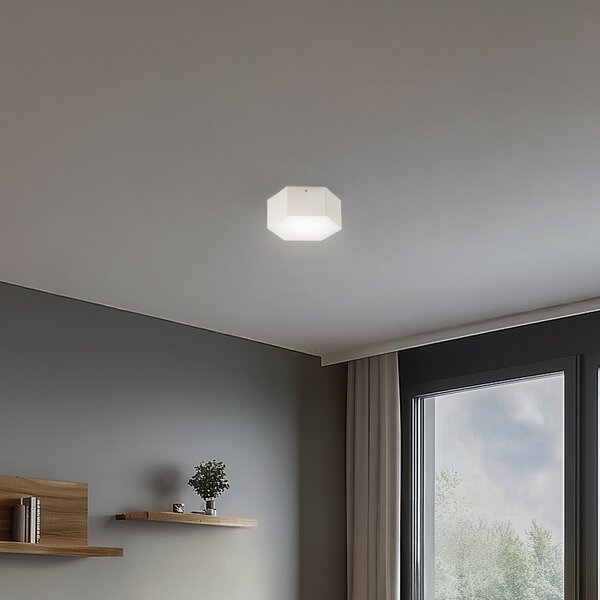 Argon LED stropna svjetiljka Libre, krem bijela, čelik, 3000 K, Bijela, Dnevni boravak/blagovaonica, Metal