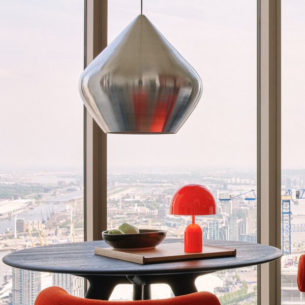 Tom Dixon LED viseća svjetiljka Beat Stout Nepobjedivi aluminij, prigušiva, Metalik, Dnevni boravak/blagovaonica, Aluminij