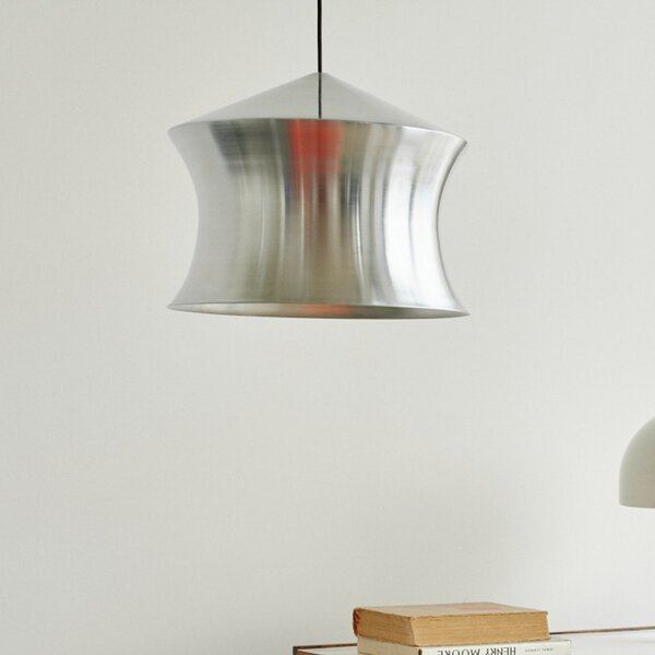 Tom Dixon LED viseća svjetiljka Beat Waist Unbeated aluminij, prigušiva, Metalik, Dnevni boravak/blagovaonica, Aluminij