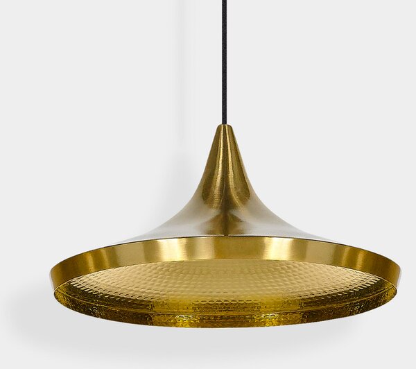 Tom Dixon LED viseća svjetiljka Beat Wide, bijela, Ø 36 cm, mesing, prigušiva, Bijela, Dnevni boravak/blagovaonica, Mjed