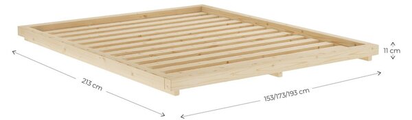 Bračni krevet od borovine s podnicom 180x200 cm Dock – Karup Design
