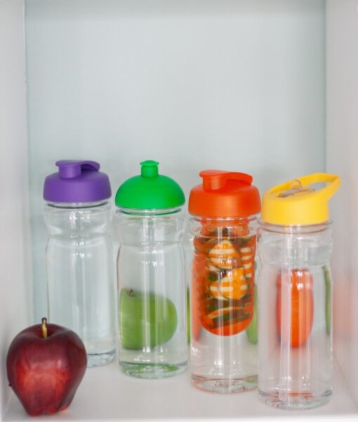 Clear Water Bottle with Flip Lid