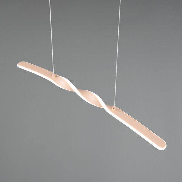 Reality Leuchten LED viseća svjetiljka Ginko, pijesak, metal, duljina 79 cm, Bež, Dnevni boravak/blagovaonica, Metal