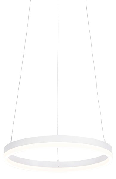 Dizajnerska viseća svjetiljka bijela 40 cm s LED 3-stupanjskom prigušivanjem - Anello