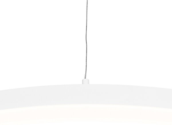 Dizajnerska viseća svjetiljka bijela 60 cm s ugrađenom LED s 3 stupnja prigušivanja - Anello